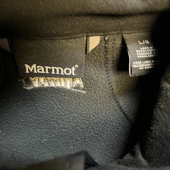 Marmot Gravity Softshell Jacket Men's Size L Navy Blue Full Zip Amway Logo EUC - Picture 4 of 8